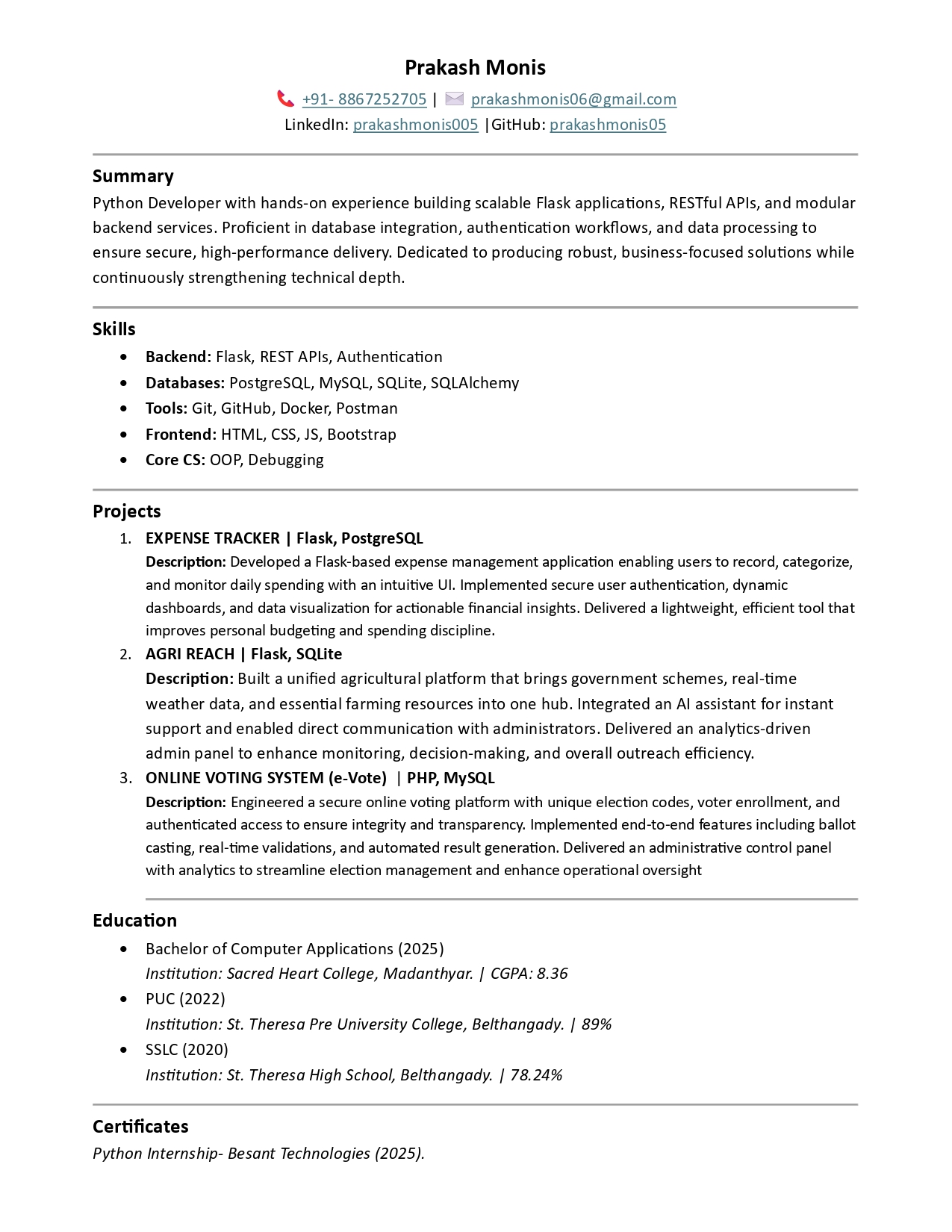 Resume Preview